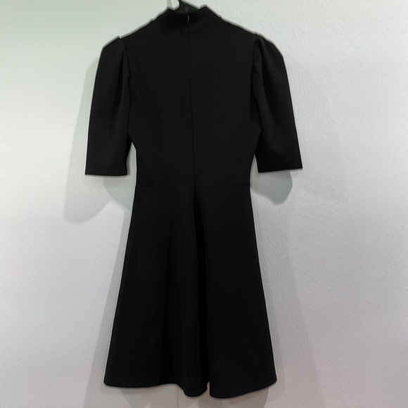 The Vanity Room black mock neck 3/4 puff sleeve circle skater dress mini - Picture 5 of 5